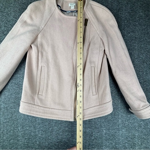 Vintage J.Crew Wool Blend Blazer Jacket Cream Color Size 00 - Picture 5 of 6